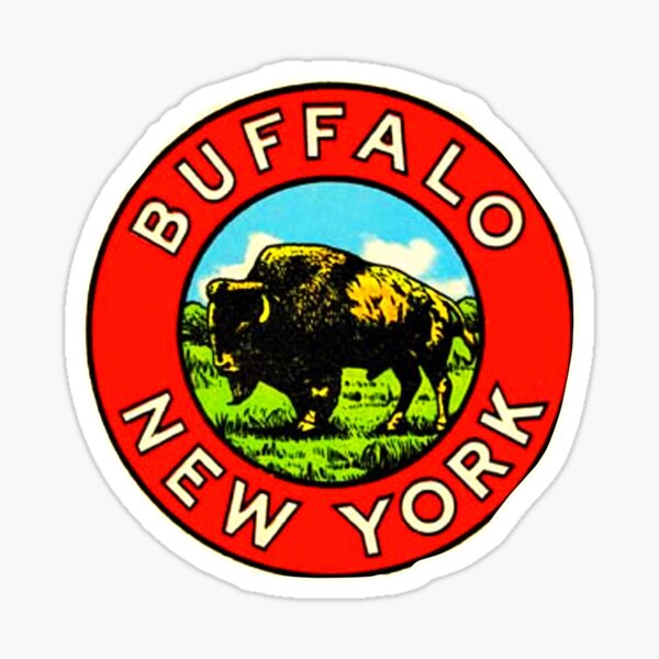 Item preview, BUFFALO NEW YORK VINTAGE STICKER AND SHIRT  designed and sold by Discohipster.