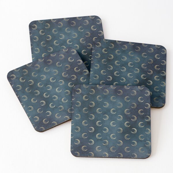 Item preview, Crescent moons on a green background designed and sold by AnnieHochmann.
