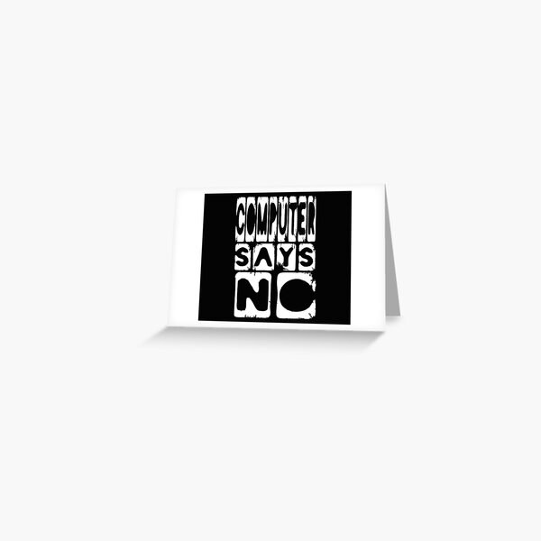  funny laptop computer says no meme greeting card for sale by