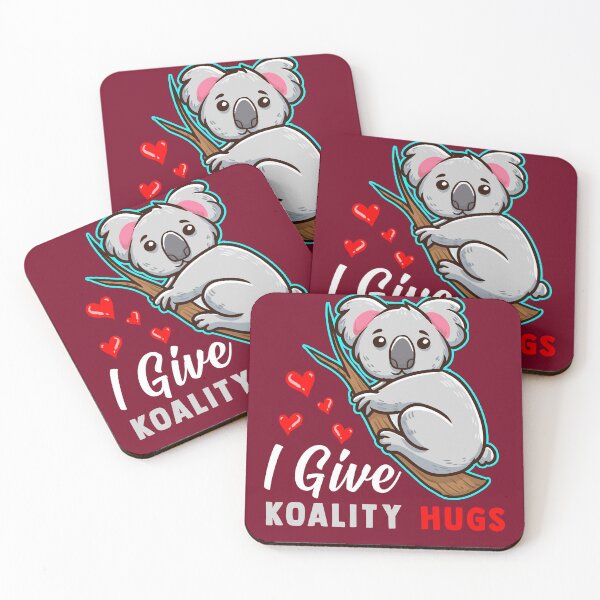 Item preview, Koala Gives Koality Hugs Pun Hearts Koala Grafik  designed and sold by Coconil.