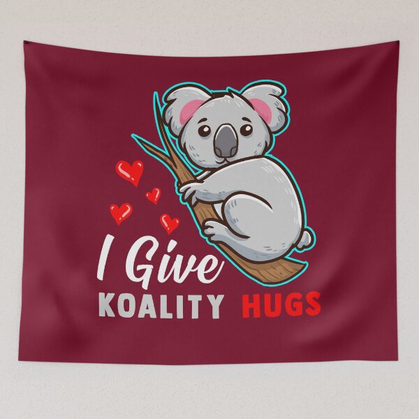 Item preview, Koala Gives Koality Hugs Pun Hearts Koala Grafik  designed and sold by Coconil.