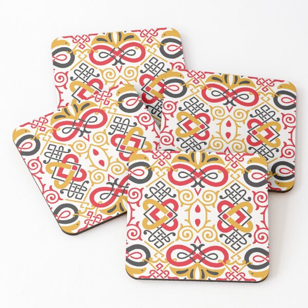 Item preview, Nonfigurative vintage folklore pattern designed and sold by PG Illustration.