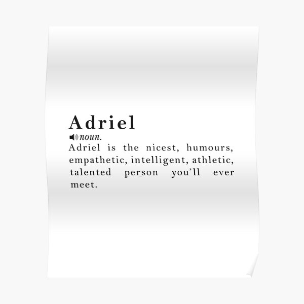 adriel-name-meaning-definition-poster-by-peachyline-redbubble