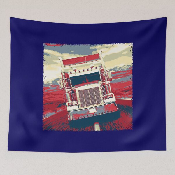 Item preview, Vintage Trucker Big Rig Semi Trailer Truck Driver Gift for Men and Women for Kids Boys and Girls - Truck Driving Themed Retro Poster - 18 Wheeler Vintage Truck Design for Semi-Truck Drivers and Fans designed and sold by WG-Factory.