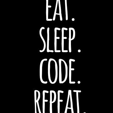 Artwork thumbnail, eat sleep code repeat computer programmer coding by JoDesignLab