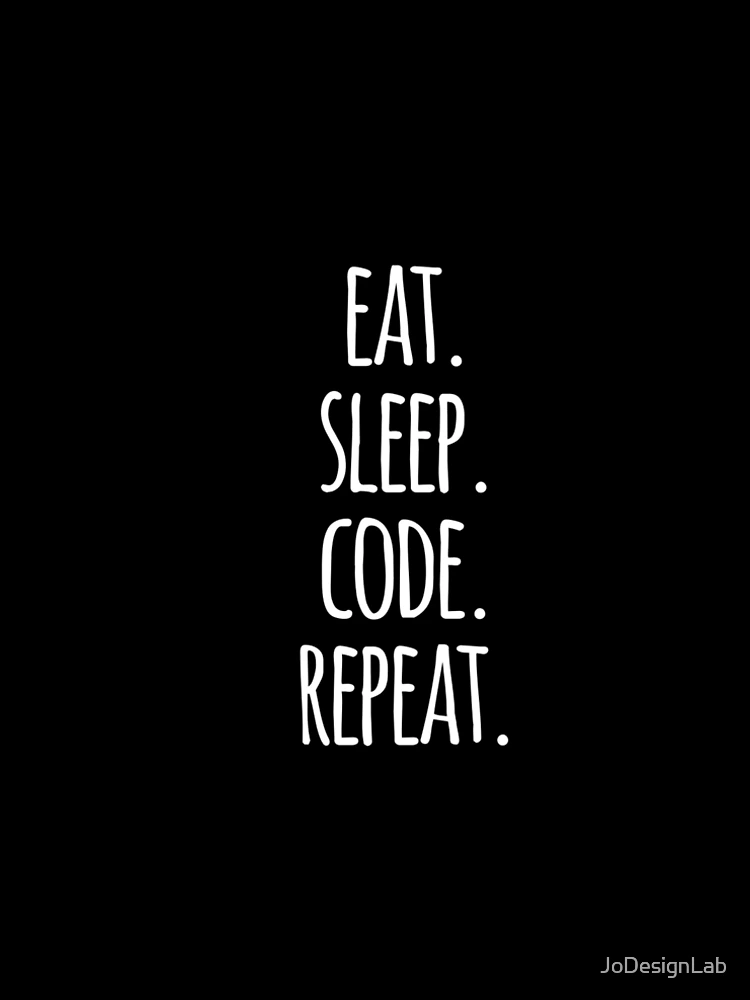 Thumbnail 5 of 5, A-Line Dress, eat sleep code repeat computer programmer coding designed and sold by JoDesignLab.