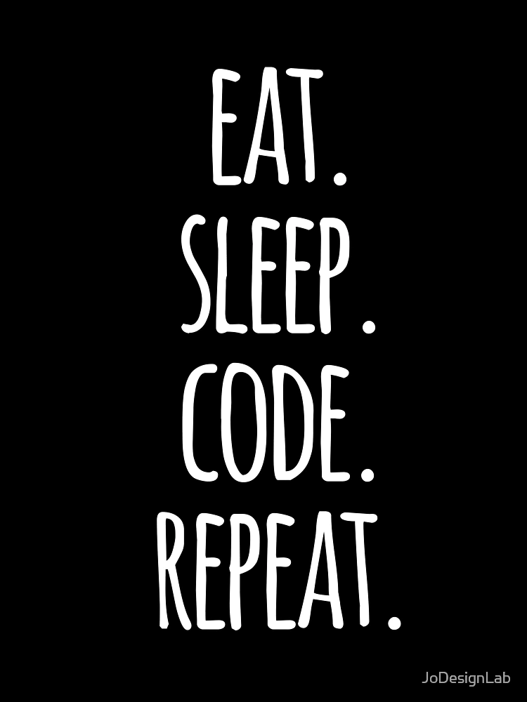 Thumbnail 7 of 7, Oversized T-Shirt, eat sleep code repeat computer programmer coding designed and sold by JoDesignLab.