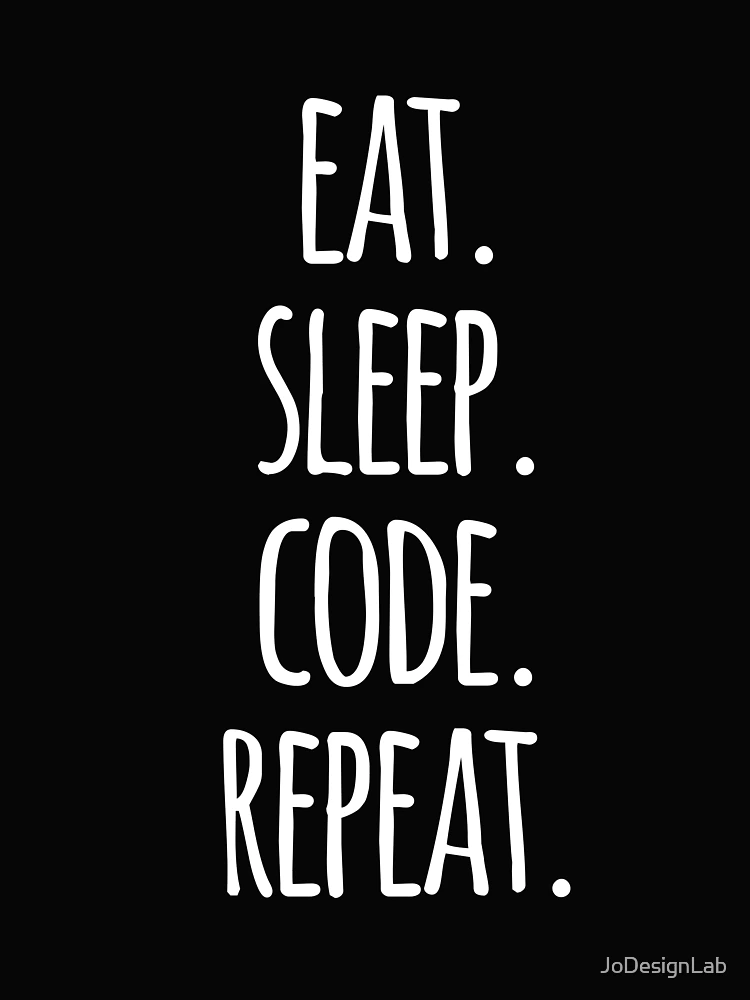 Thumbnail 4 of 4, Boxy T-Shirt, eat sleep code repeat computer programmer coding designed and sold by JoDesignLab.