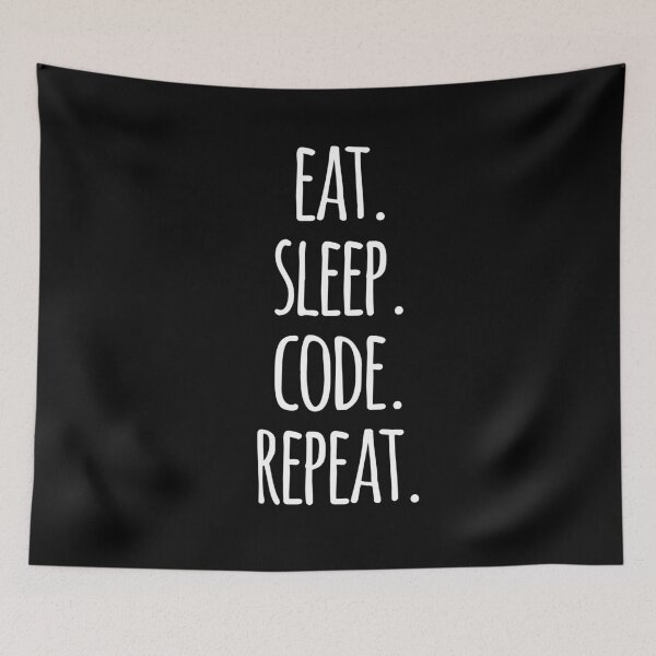 Item preview, eat sleep code repeat computer programmer coding designed and sold by JoDesignLab.