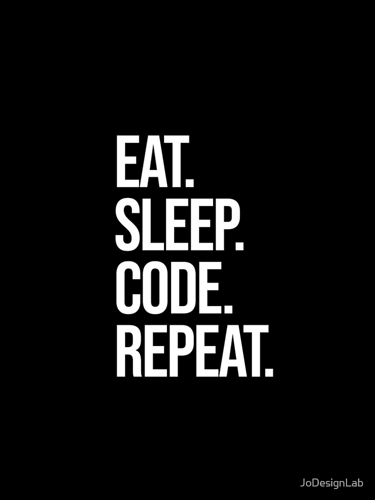 Thumbnail 5 of 5, A-Line Dress, eat sleep code repeat computer programmer coding designed and sold by JoDesignLab.