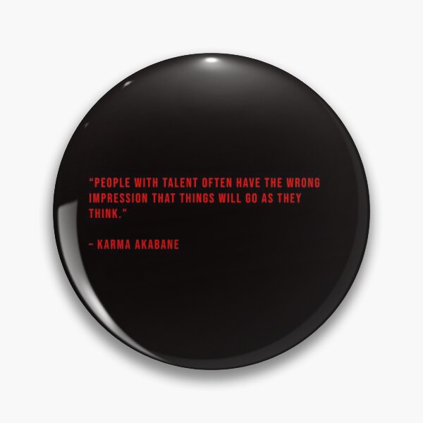 Item preview, Karma Akabane - Quote designed and sold by Epicanimequotes.