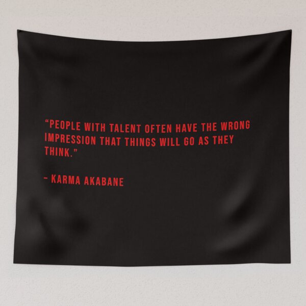 Item preview, Karma Akabane - Quote designed and sold by Epicanimequotes.