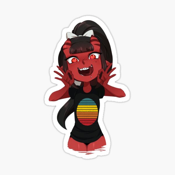 "Meru The Succubus Sticker" Sticker For Sale By Gnoga | Redbubble