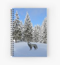 A wolf in the snow. Spiral Notebook