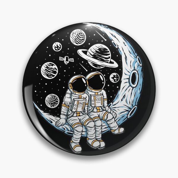 Item preview, А couple of astronauts in space on the moon designed and sold by 10ks.