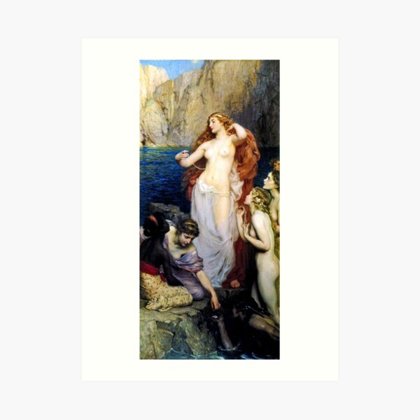 The Pearls Of Aphrodite – (Herbert James Draper)  Герберт Дрейпер - Жемчуг Афродиты Art Print