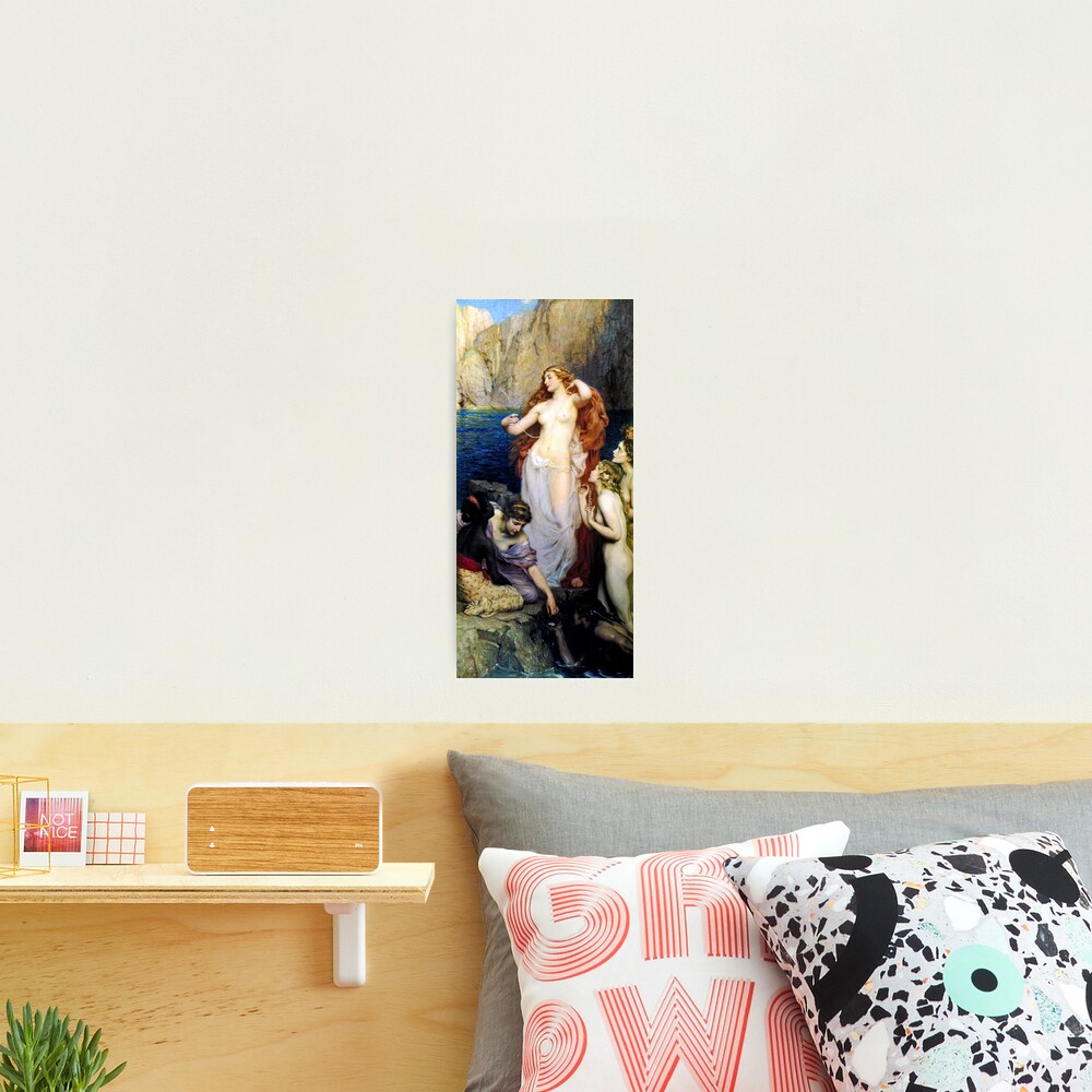 The Pearls Of Aphrodite – (Herbert James Draper) Герберт Дрейпер - Жемчуг Афродиты #ThePearlsOfAphrodite #Pearls #Aphrodite #HerbertJamesDraper Photographic Print