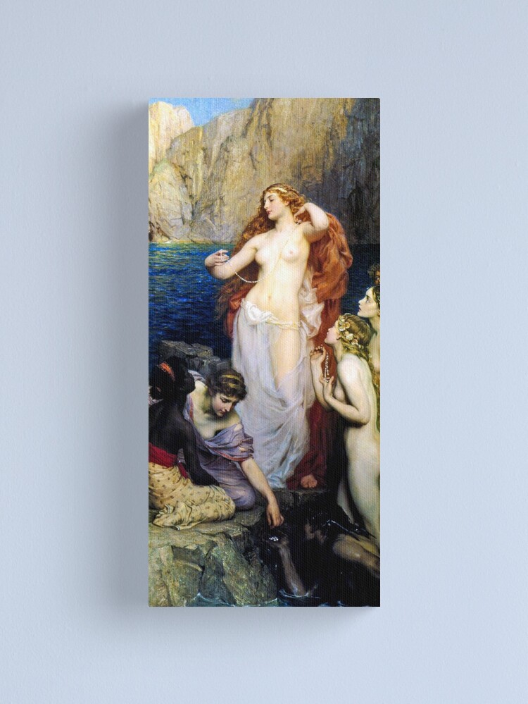Alternate view of The Pearls Of Aphrodite – (Herbert James Draper) Герберт Дрейпер - Жемчуг Афродиты #ThePearlsOfAphrodite #Pearls #Aphrodite #HerbertJamesDraper Canvas Print