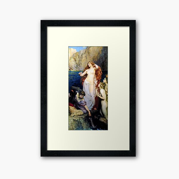 The Pearls Of Aphrodite – (Herbert James Draper)  Герберт Дрейпер - Жемчуг Афродиты Framed Art Print