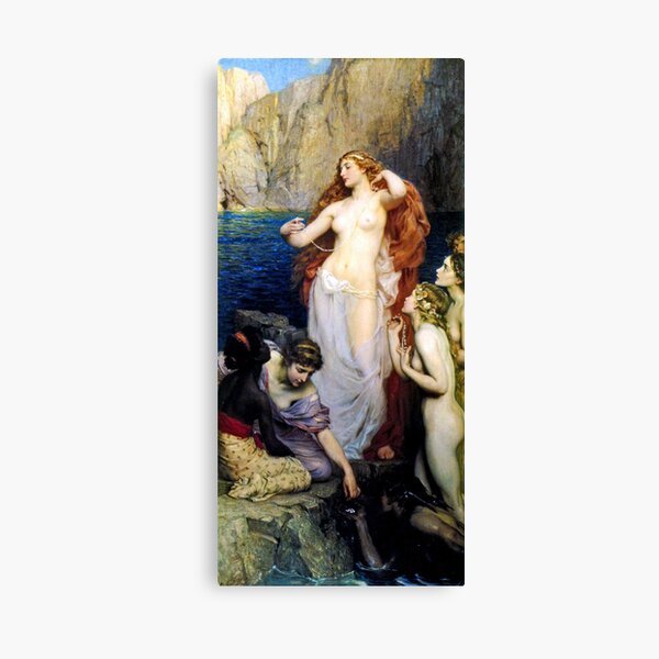 The Pearls Of Aphrodite – (Herbert James Draper)  Герберт Дрейпер - Жемчуг Афродиты Canvas Print