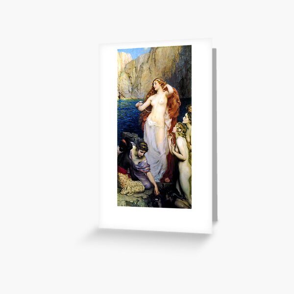 The Pearls Of Aphrodite – (Herbert James Draper)  Герберт Дрейпер - Жемчуг Афродиты Greeting Card