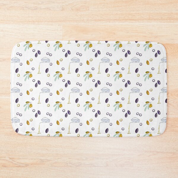 Item preview, simple seamless watercolor black and green olive pattern designed and sold by linagaiaart.