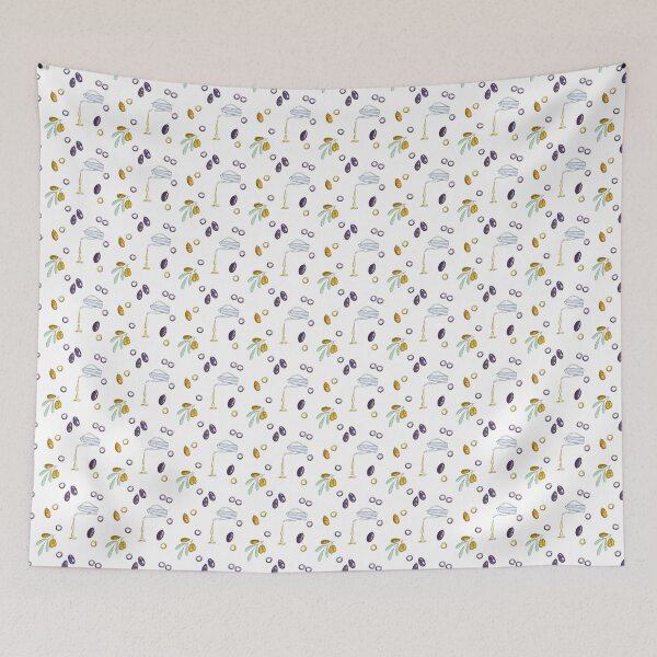 Item preview, simple seamless watercolor black and green olive pattern designed and sold by linagaiaart.
