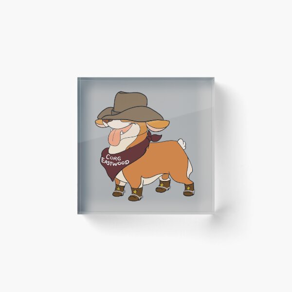 Item preview, Corg Eastwood Cowboy Corgi designed and sold by pheebstheartist.