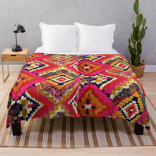 Item preview, Colorful Bohemian Ethnic Embroidered Textile Art designed and sold by EdenLiving.