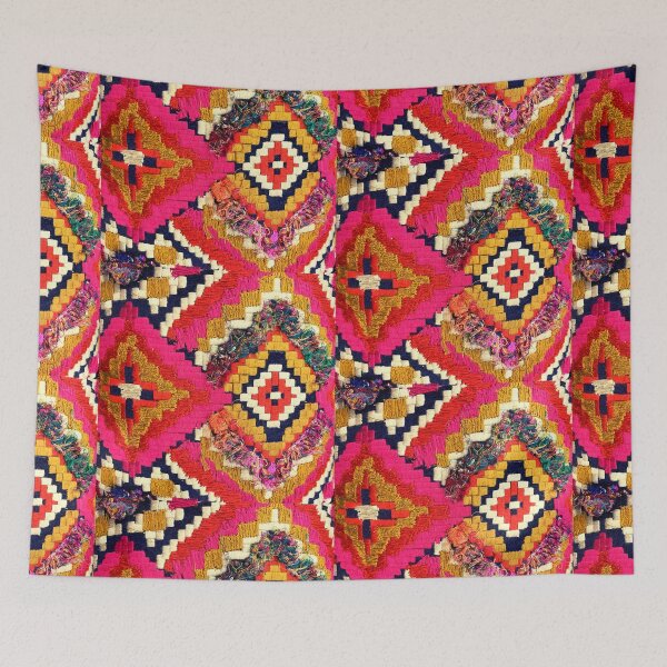 Item preview, Colorful Bohemian Ethnic Embroidered Textile Art designed and sold by EdenLiving.