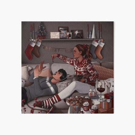 Jude and Cardan celebrating christmas Art Board Print