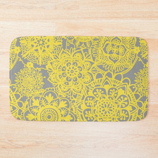 Item preview, Ultimate Gray Illuminating Yellow Mandala Pattern designed and sold by Julie Erin Designs.