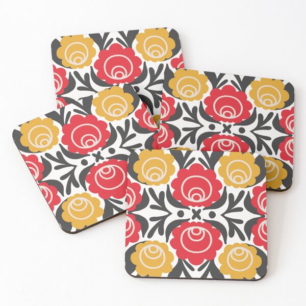 Item preview, Traditional retro rose native pattern designed and sold by PG Illustration.