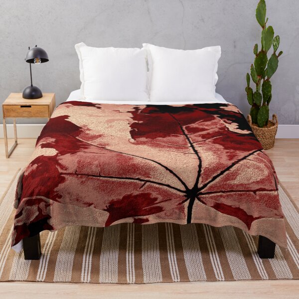 Item preview, Maple leaf with rose gold and red colors designed and sold by SulkaCreative.
