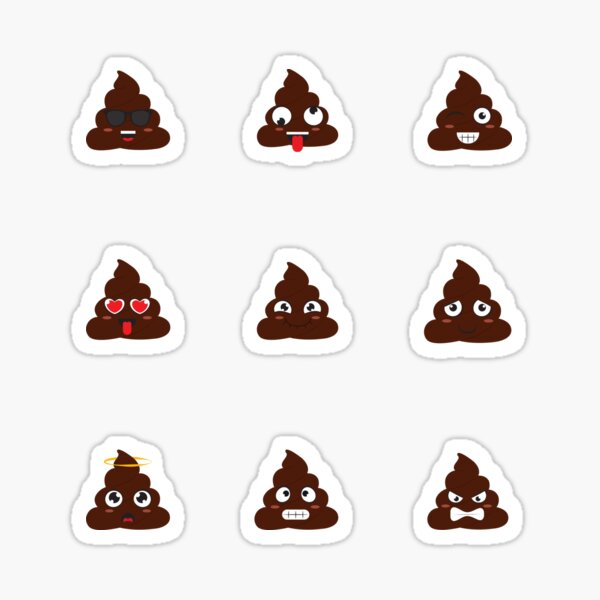 Emoji Caca Poop Stickers Redbubble