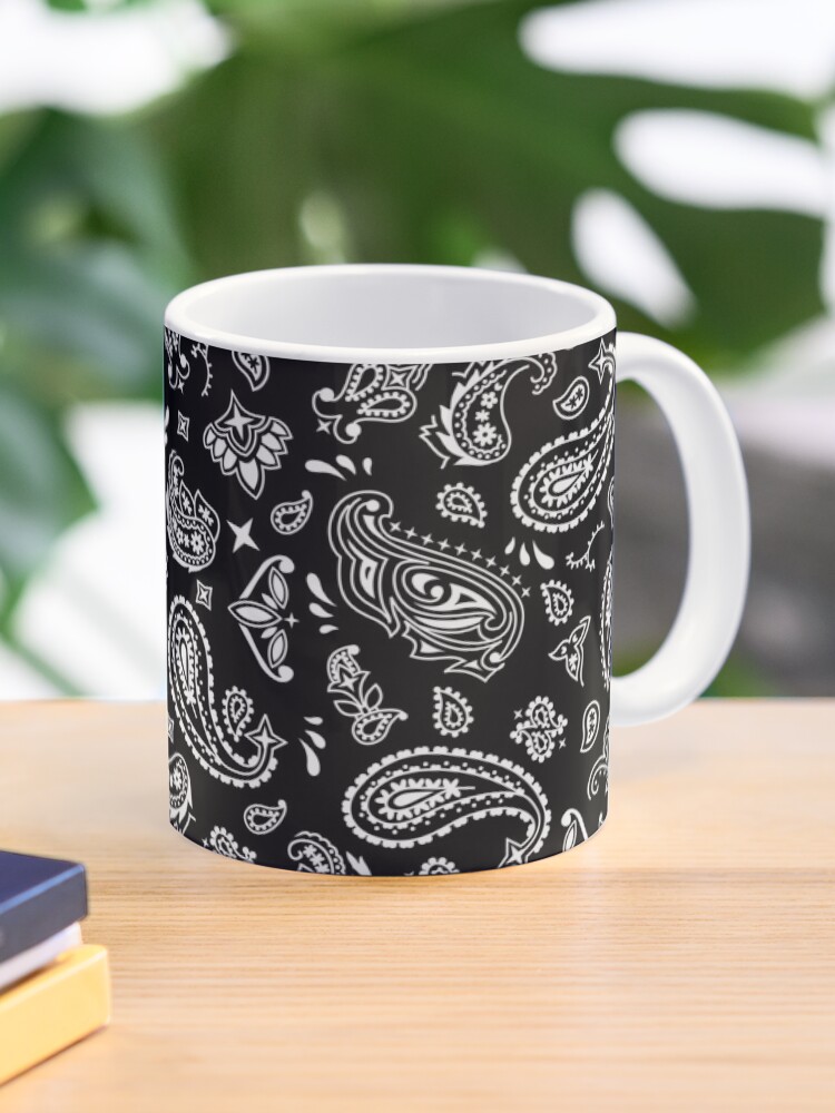 Black Bandana Pattern Coffee Mug