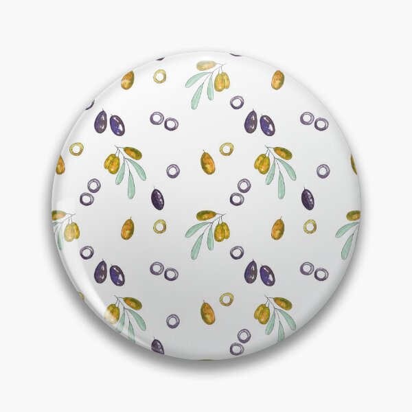 Item preview, black and green watercolor mediterranean olives seamless pattern designed and sold by linagaiaart.