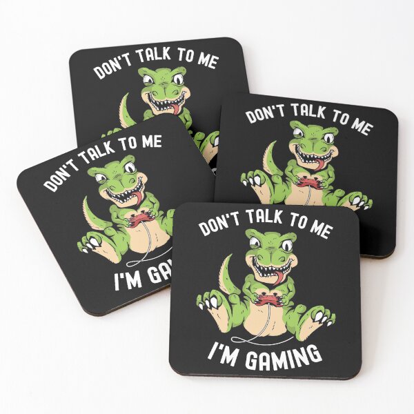 Item preview, Don't Talk To Me I'm Gaming Gamer T-Rex designed and sold by OnepixArt.