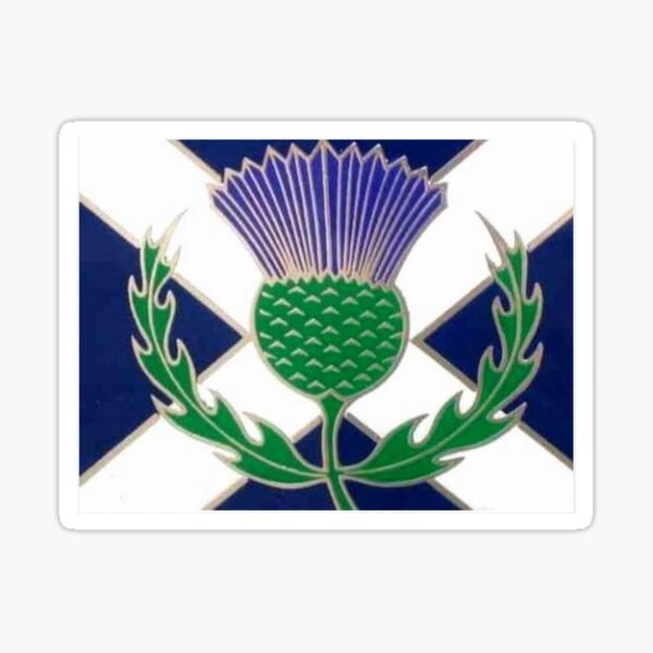 Item preview, Flag of Scotland and Thistle  designed and sold by RBEnt.