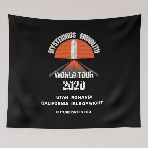 Item preview, Mysterious Monolith World Tour 2020 (orange, white) designed and sold by SolidEarthArt.