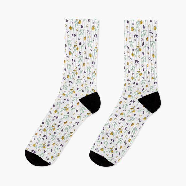 Item preview, watercolor mediterranean black and green olives and leaves seamless pattern designed and sold by linagaiaart.