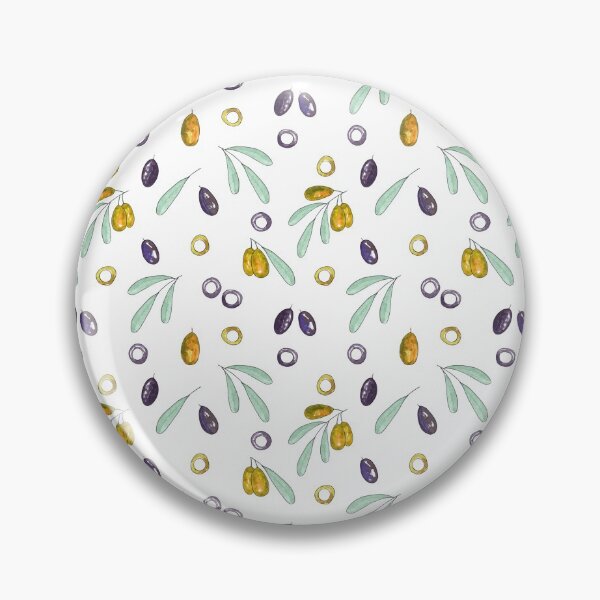 Item preview, watercolor mediterranean black and green olives and leaves seamless pattern designed and sold by linagaiaart.