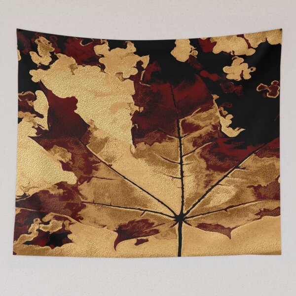 Item preview, Maple leaf with golden copper color designed and sold by SulkaCreative.