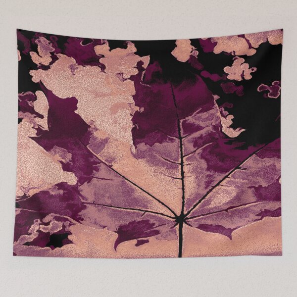 Item preview, Maple leaf with rose gold and purple colors designed and sold by SulkaCreative.