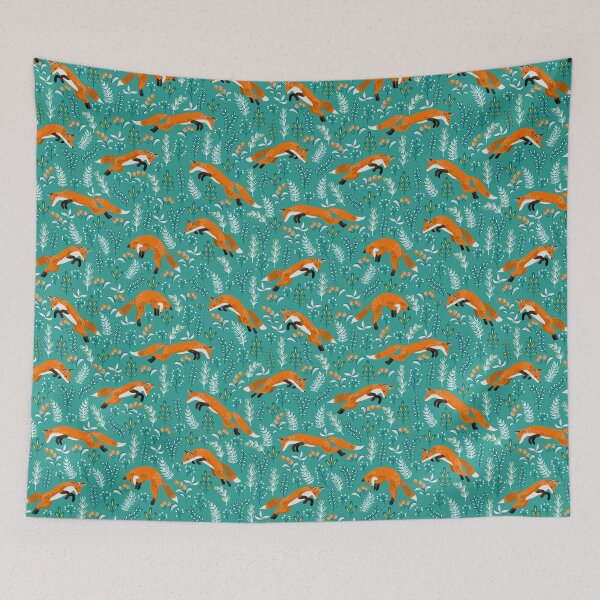 Item preview, Jumping Red Foxes  designed and sold by Skaska.
