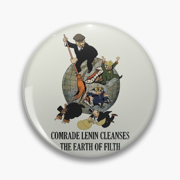 Item preview, Comrade Lenin Cleanses the Earth of Filth Translated - Soviet Propaganda, Communist, October Revolution, USSR designed and sold by SpaceDogLaika.