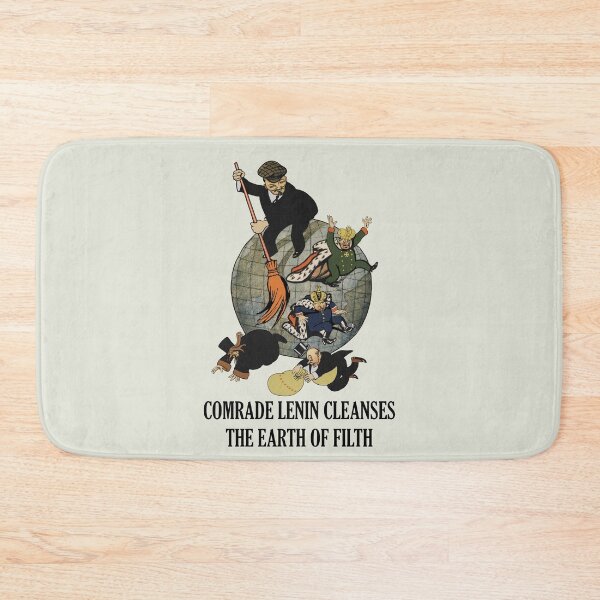 Item preview, Comrade Lenin Cleanses the Earth of Filth Translated - Soviet Propaganda, Communist, October Revolution, USSR designed and sold by SpaceDogLaika.