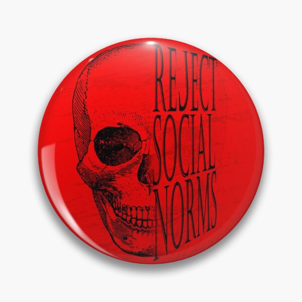 Item preview, Reject Social Norms Skull designed and sold by snarlingbunny.