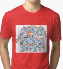 Every Rainbow Dash EVER Tri-blend T-Shirt