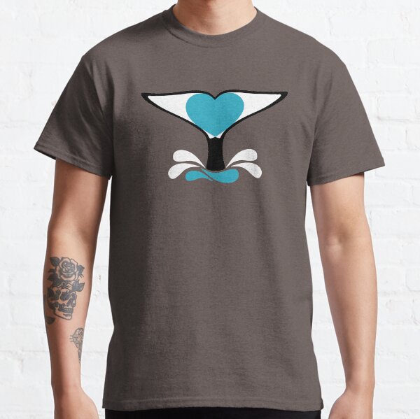 Whale Tail Heart - Splash Classic T-Shirt